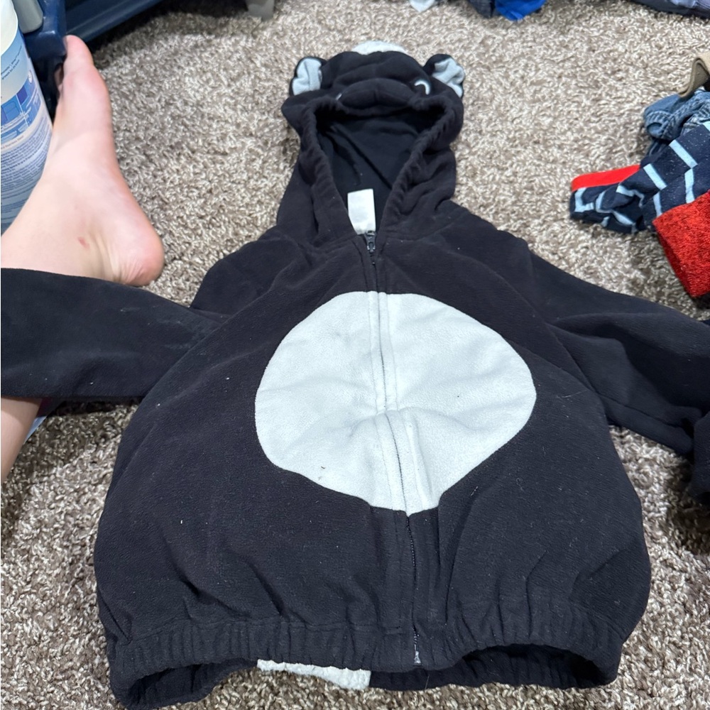 🍊Black and White skunk Hooded costume